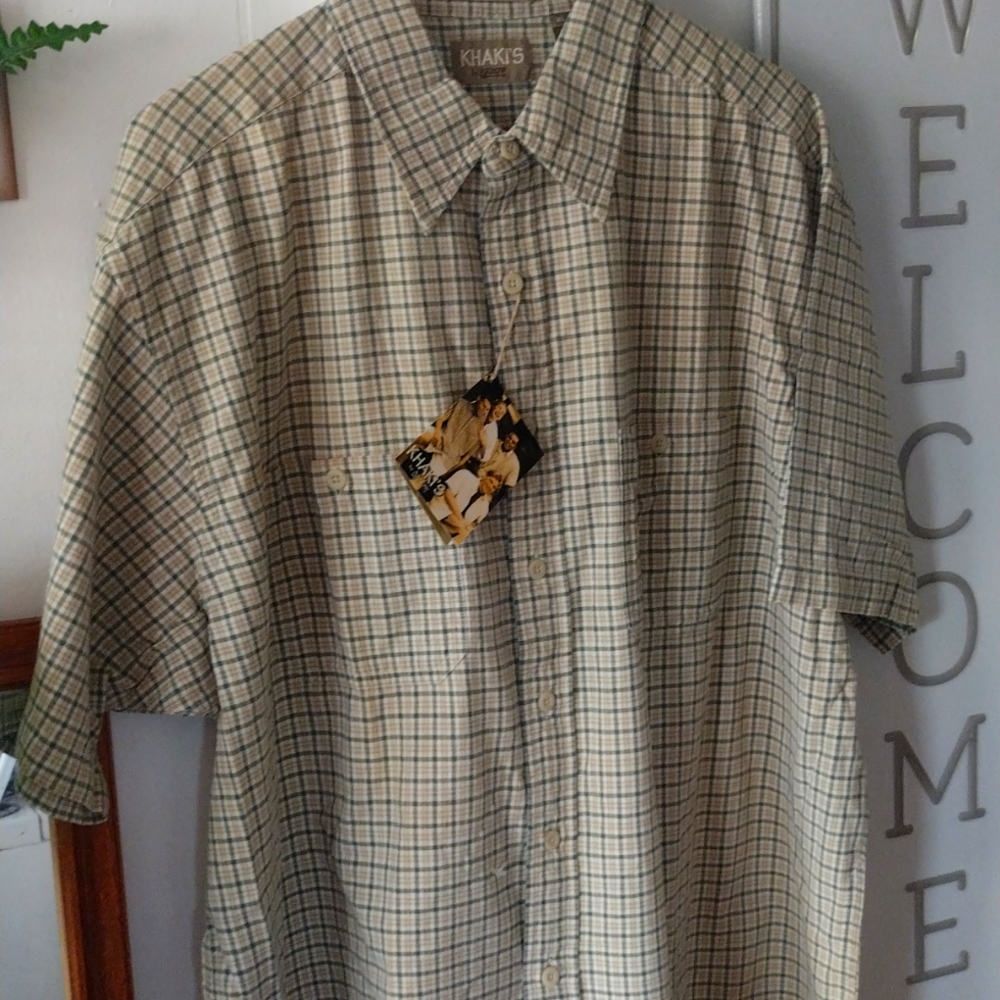 Khakis by Arrow men's short sleeve shirt Nwt XL